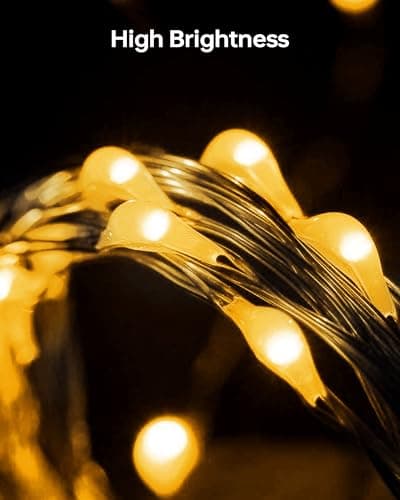 Blingstar Waterproof Silver Fairy Lights, 6 Pack 7Ft, Warm White, Christmas Decoration