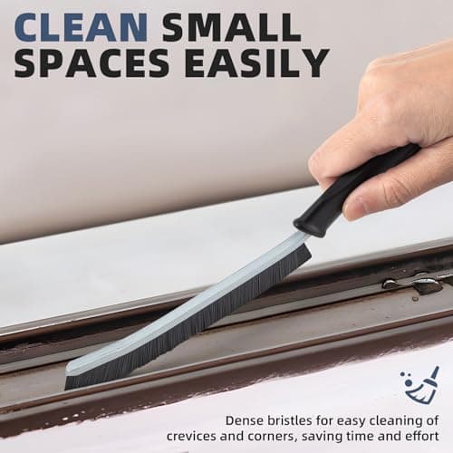 Multifunctional Hard Bristle Crevice Cleaning Brush - Kitchen, Bathroom, Home (Black)