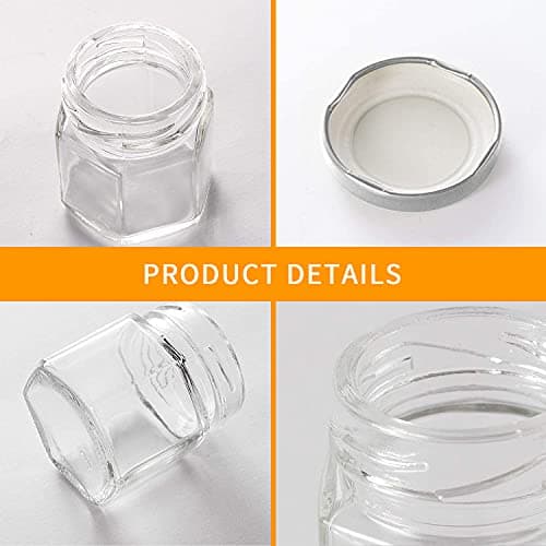 Accguan 30 PC 1.5 oz Glass Jars with Silver Lids, Mini Mason Jars for Gifts & Crafts