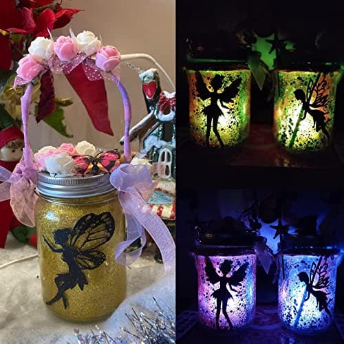 Alritz Fairy Lantern Craft Kit, Remote Control Mason Jar Night Light, Christmas Gift for Kids & Girls