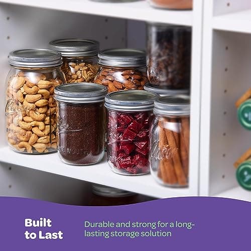 SEWANTA 32 oz Mason Jars 4 Pack - Canning, Fermenting, Pickling, Microwave Safe