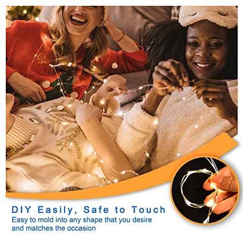 Battery Operated Warm White Fairy Lights, 7ft 12-Pack Mini String Lights