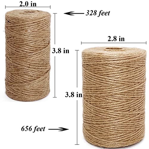 Durable Brown Jute Twine String 328 Feet Arts Crafts & More