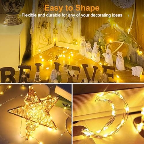 BTFarm 6 Pack Battery Operated 7ft Twinkle LED Fairy Lights 3 Modes Waterproof