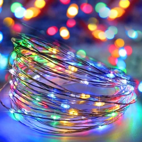 BTFarm 6 Pack Battery Operated 7ft Twinkle LED Fairy Lights 3 Modes Waterproof — Multicolor