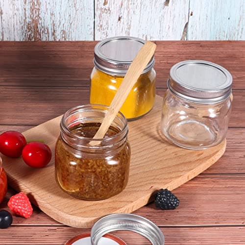 Betrome 24 Pack 8 oz Mason Jars for Oats, Jam & More