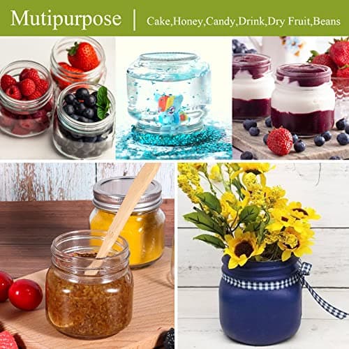 Betrome 24 Pack 8 oz Mason Jars for Oats, Jam & More