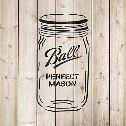 Mason Jar Stencil for Kitchen and Crafts