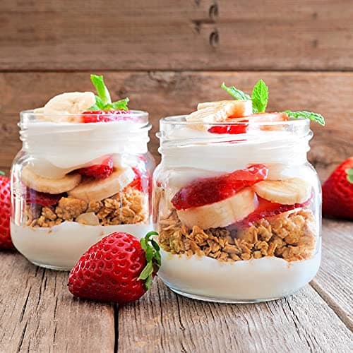 Betrome 24 Pack 8 oz Mason Jars for Oats, Jam & More
