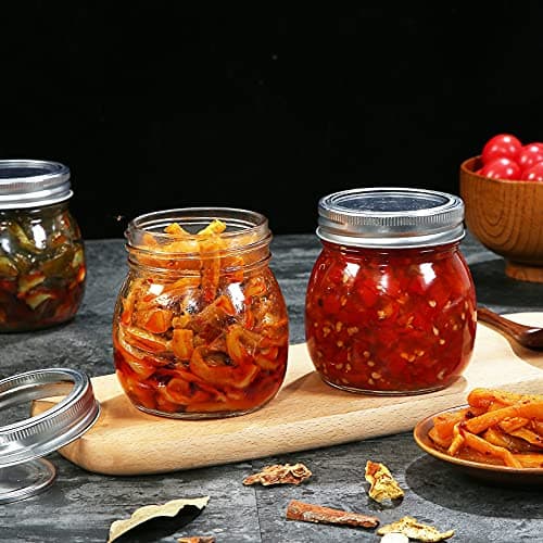 YEBODA 9 Pack Wide Mouth Mason Jars, 10 oz, Glass Canning Jars