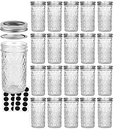 VERONES 12 OZ Canning Jars, Perfect for Jam & Honey, 20-Pack