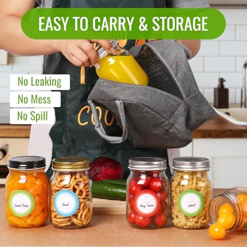 16 oz Silver-Lidded Mason Jars, 15 Pack - Canning & Fermenting Glass Jars