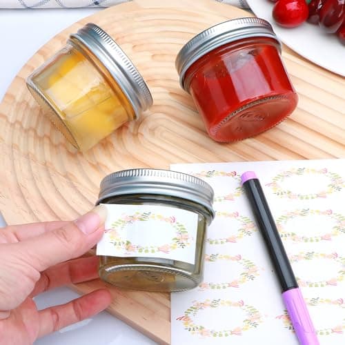 Brajttt 4oz Glass Mason Jars, 9 Pack, Regular Lids for Jelly, Jam, Honey