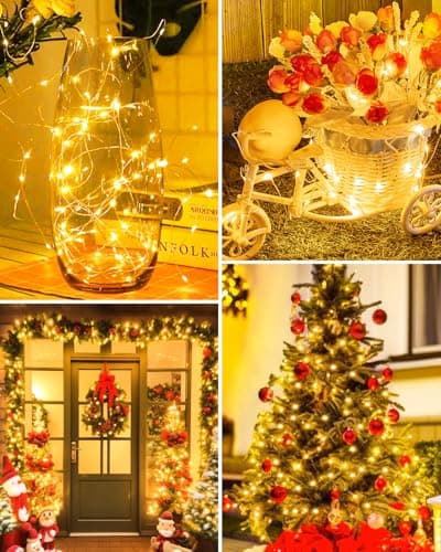 btfarm 12 Pack Warm White 7ft LED Fairy Lights for Mason Jars & Party Centerpieces