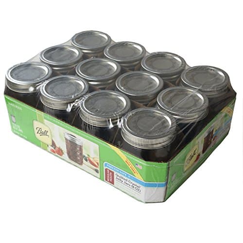 Quart Size Ball Wide Mouth Glass Mason Jars with Lids & Bands (Pack of 2) — Clear