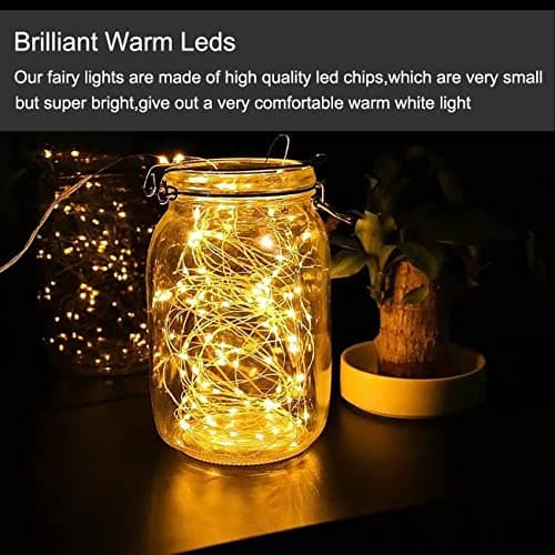 20 Pack Battery Operated Silver Fairy Lights for Wedding Party Crafts