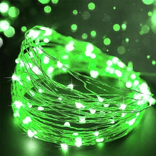 BTFarm 6 Pack Battery Operated 7ft Twinkle LED Fairy Lights 3 Modes Waterproof — Green