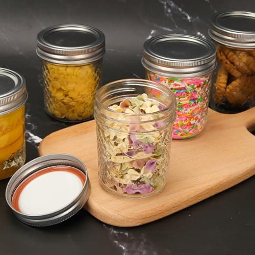 30 Pack CycleMore Wide Mouth Glass Jars, 6 oz Airtight Canisters for Jelly, Sauce, and Favors