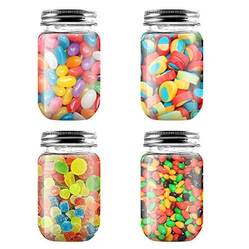 16 Ounce Clear Plastic Jars - Refillable Slime Storage Containers, BPA Free (10 Pack)