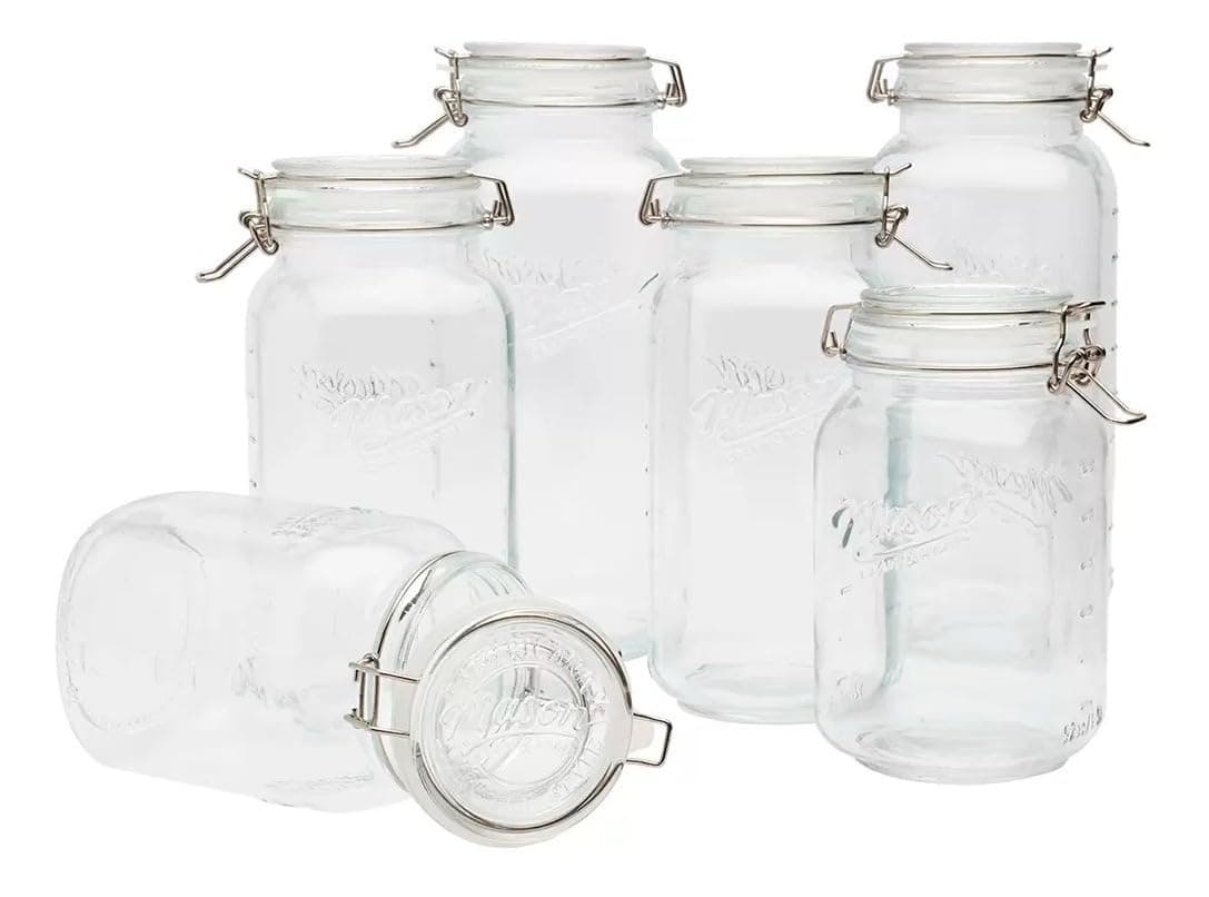 Mason Craft & More Set of Glass Jars - Clear, 6 Pieces with Lids for Storage and Craft Projects
| Mason Craft & More Glass Jars - Clear 6 Pack with Lids for Kitchen and Storage Solutions
| Mason Craft & More Glass Jars - 6 Piece Clear Set with Lids