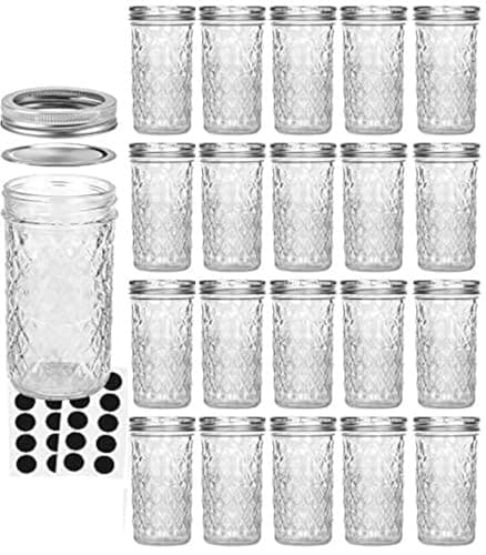 VERONES 12 OZ Canning Jars, Perfect for Jam & Honey, 20-Pack