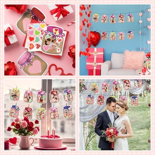 Valentine's Day Craft Kits: DIY Mason Jar Picture Frames & Stickers forKids