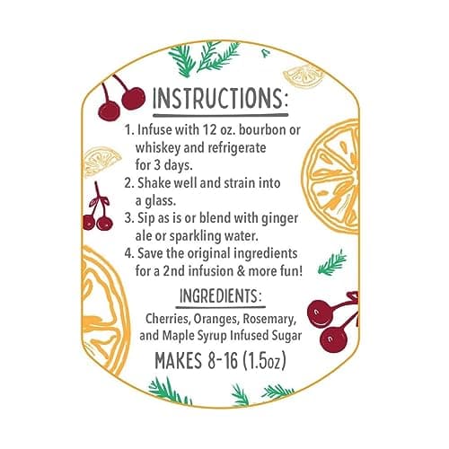 McKinnon’s Dry Craft Cocktails Infusion Kit, Dehydrated Fruits & Herbs, Not-So-Old Fashioned, Serves 8-16 Drinks