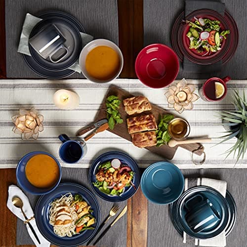 Stoneware Dinnerware Set with Bold Ombre Glaze for Festival