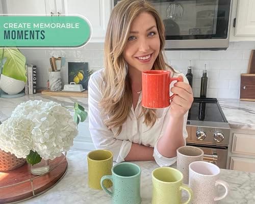 Ceramic Mason Jar Mugs - Set of 6 - 15oz - Vibrant Colors - Ideal for Coffee and Tea - Perfect for Indoor and Outdoor Parties - Farmhouse Decor Collection
| Mason Jar Mugs - Set of 6 - 15oz - Ceramic - Bright Vibrant Colors - Perfect for Cold and Ho