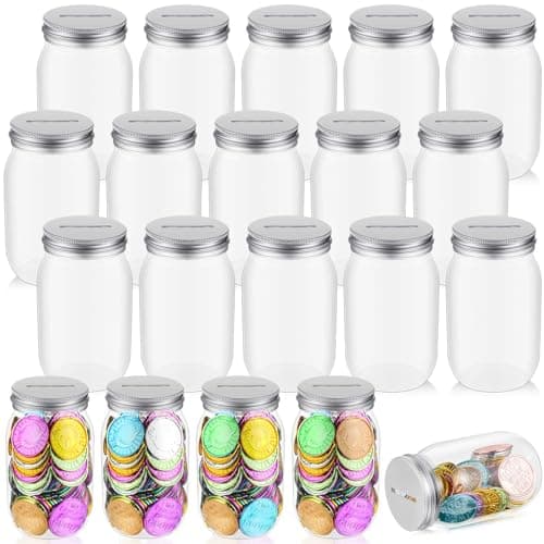 Roowest 24Cs Coin Jars for Kids' Behavior Tokens Classroom Rewards