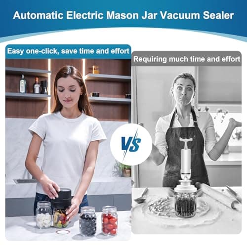 VP06 Plus Mason Jar Vacuum Sealer Kit, Wide & Regular Mouth, Vacuum Sealing Jars