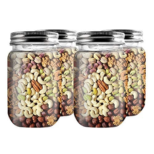 16 Ounce Clear Plastic Jars - Refillable Slime Storage Containers, BPA Free (10 Pack)