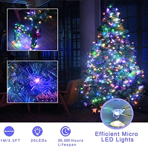Multicolored Mini Fairy Lights 12-Pack 7ft LED Lights for Crafts and Décor