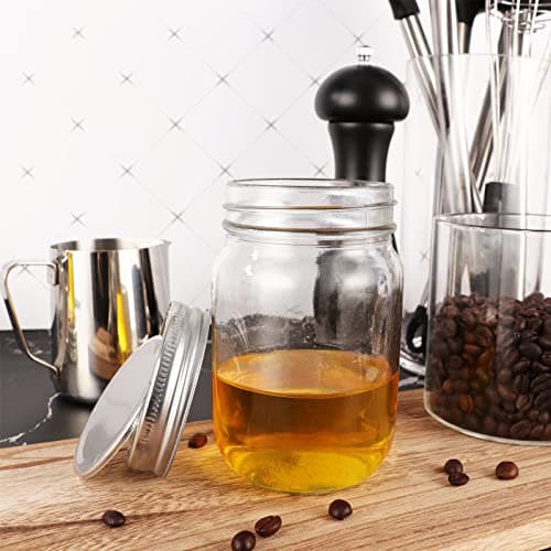 20-Pack 12 oz Clear Glass Jars with Silver Lids, Perfect for Food Storage