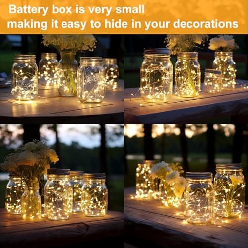20 Pack Battery Operated Silver Fairy Lights for Wedding Party Crafts