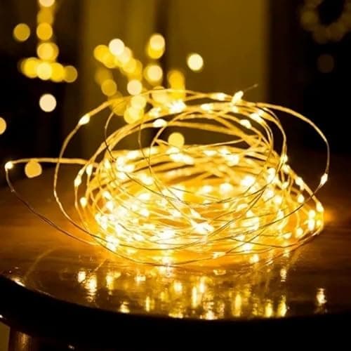 20 Pack Battery Operated Silver Fairy Lights for Wedding Party Crafts — Warm White