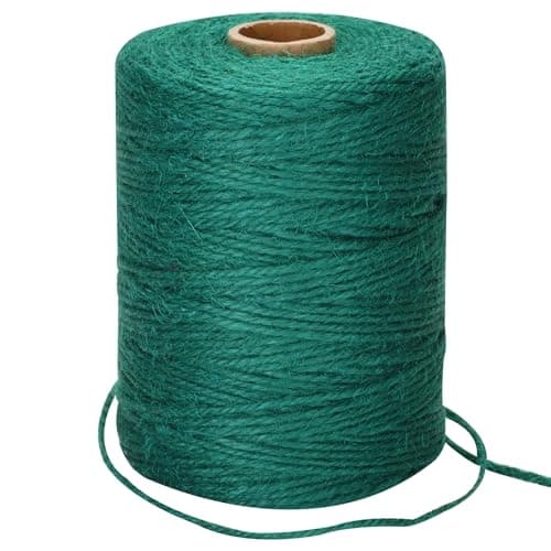 Anwyll Natural Brown Jute Twine - 656 Feet 2mm for Crafts & Home Decor — Green