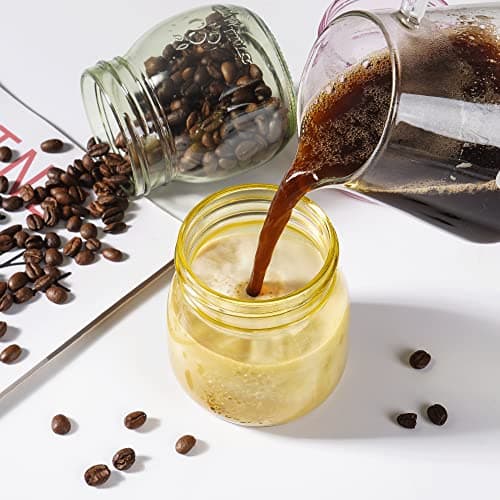 Colorful Mason Jars 8 oz with Metal Lids - Regular Mouth Canning Jars for Various Uses - 12 Pack