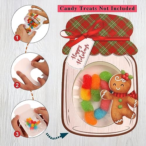 Giiffu 48-Pack Mason Jar Paper Cards for Kids' Party Favors
