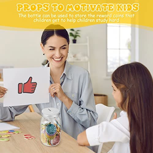 Roowest 24Cs Coin Jars for Kids' Behavior Tokens Classroom Rewards