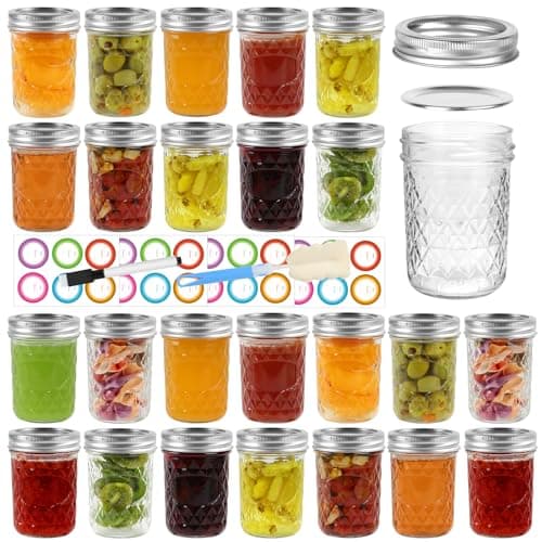 12 oz Glass Mason Jars With Lids 20 Pack for Jam and Fruit Storage
| Reusable 350ml Round Canning Jars With Silver Separable Lids for Honey and Beverages
| Mason Jars 12 fl. oz, Set of 20 for Wedding Favors and Gifts — 8fl.oz 24pack
