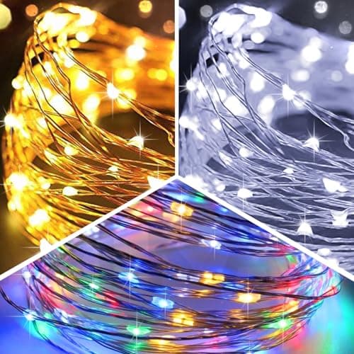 BTFarm 6 Pack Battery Operated 7ft Twinkle LED Fairy Lights 3 Modes Waterproof — 3 Colors