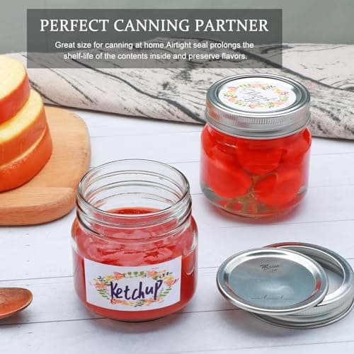 8 oz Glass Jars with Lid, 30 Pack, Storage for Jelly, Jam, Honey, Pickles and Spices