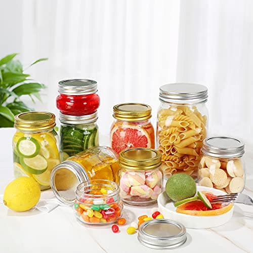 24 Pack 10 oz Mason Jars for Canning, Storage, and Gifts