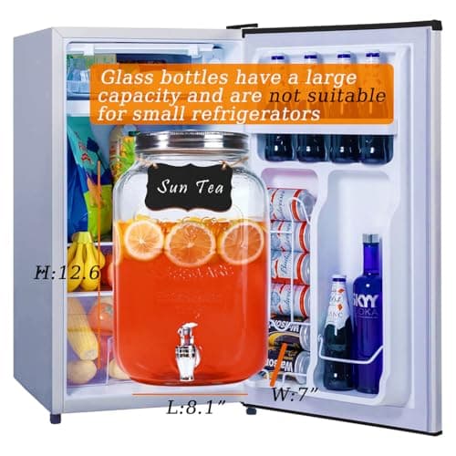 100% Leakproof 2-Gallon Sun Tea Dispenser with Press-Spigots and Chalkboard Lid