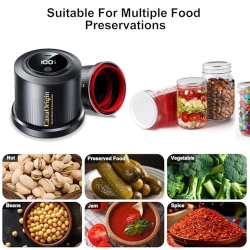 Electric Mason Jar Sealer Kit with 10 Canner Lids & Can Opener