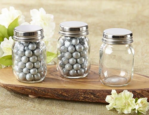 Kate Aspen 18PC Mini Mason Jars, Glass Favors & Decor