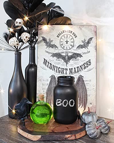 Darware Black Chalkboard Mason Jars (Quart Size, 2-Pack)