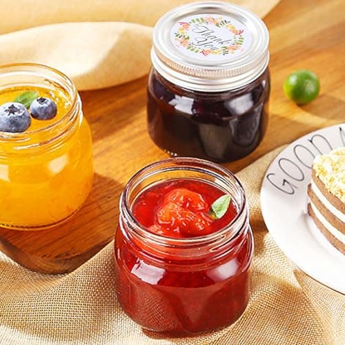 8 oz Glass Jars with Lid, 30 Pack, Storage for Jelly, Jam, Honey, Pickles and Spices