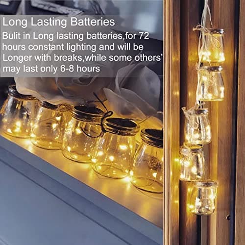 20 Pack Battery Operated Silver Fairy Lights for Wedding Party Crafts
